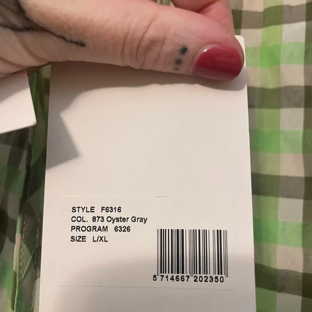 Ganni wrap dress green plaid - Picture 10 of 11